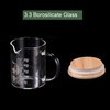 YOKIVE Glass Beaker with Wood Lid, Laboratory Use Liquid Measuring