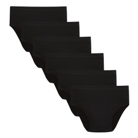 Kids Series Baby Black Soft Cotton Panties Little Girls' Assorted Underwear (Pack of 6) Size 2T 3T