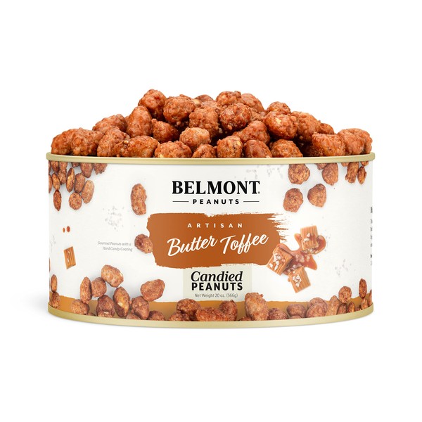 Belmont Peanuts Artisan Butter Toffee Gourmet Virginia Peanuts, 20oz