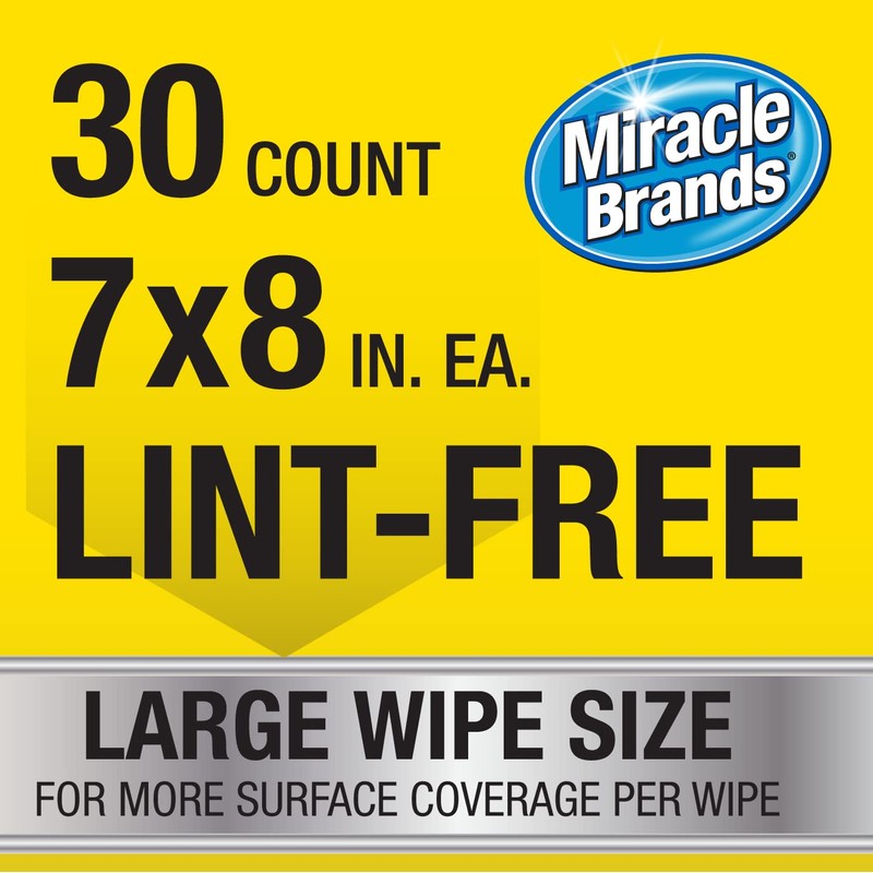 Miracle Brands Auto Protectant Wipes - 30 Count, Clean &