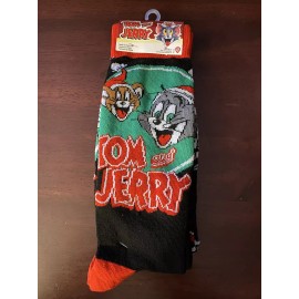 High Point Design Tom and Jerry Christmas 2 Pair Mens Crew Socks New