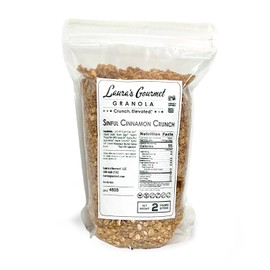 Laura's Gourmet Granola - Sinful Cinnamon Crunch - Gluten, Soy & Dairy Free - Organic Agave, Cinnamon & Pure Ground Vanilla, Vegan, Artisan, Chef's Trifecta of Taste, Texture & Mouthfeel - 2 LB