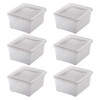 6 x Storage Boxes "Clear Box" with 2 Litres, 19.0