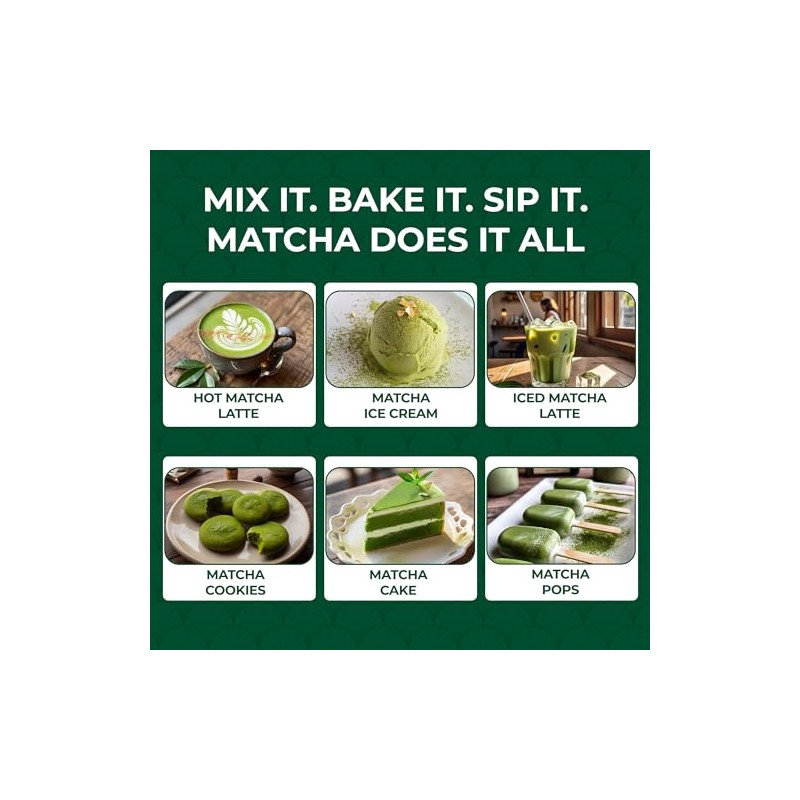 Double Dragon Organic Matcha Green Tea Powder - Premium Ceremonial
