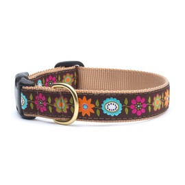 Up Country Bella Floral Pattern Dog Collar, X-Large (18 To 24 Inches) 1 Inch Wide Width