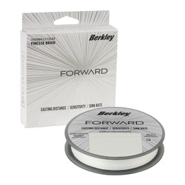 Berkley Forward Braided Fishing Line, Crystal, 6 lb|2.7 kg, 150 yd|137 m, Built for Forward Facing Sonar, Highly Sensitive, Easy to Cast, Perfect for Finesse Presentations