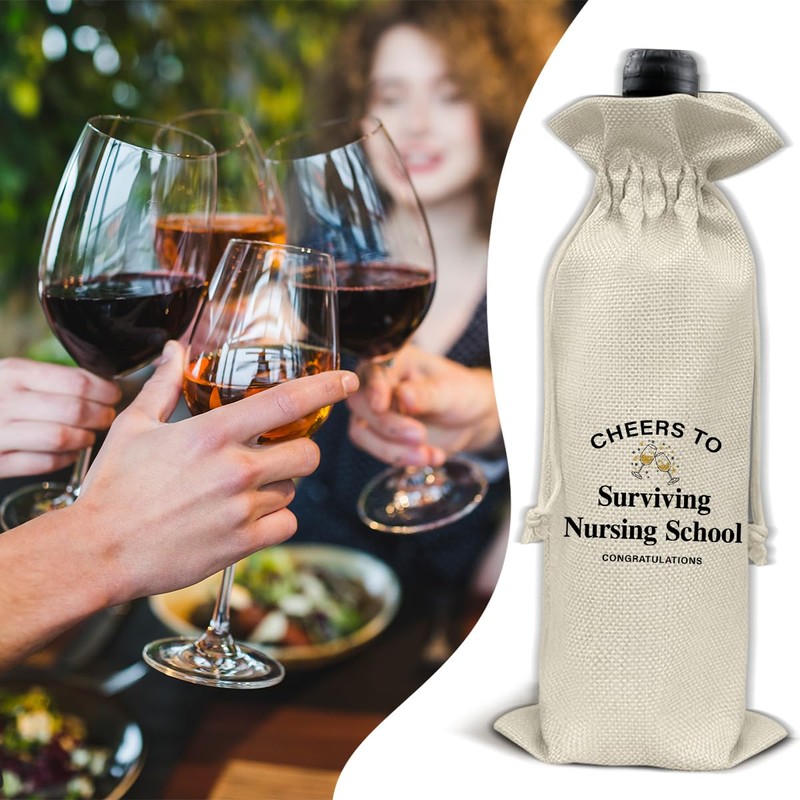 RNYJJ Funny Nurse Graduation Wine Bag Nursing School Wine Bag