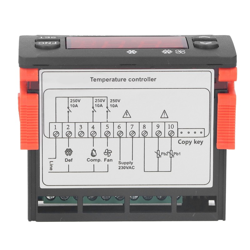 Temperature Controller Fahrenheit Celsius Switchable Digital Display NTC Sensor Thermostat