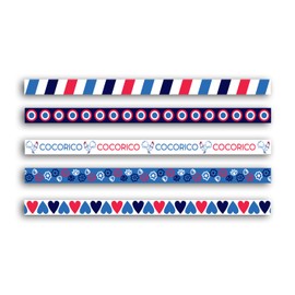 Draeger Paris 1886 MTY306 Masking Tape Bullet Journal Frenchy, PVC and Synthetic, Blue/White/Red, One Size, 25 Metres