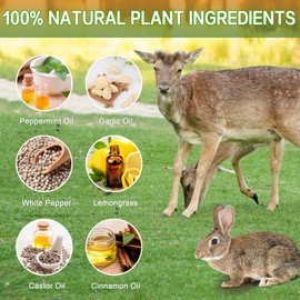 24 Pack Deer Rabbit Repellent Outdoor - Natural Peppermint Oil Deer Repellent Balls, Bunny Deer Deterrent for Trees Plants Garden Lawn Yard, Powerful Deer Repellant Keep from Eating Flowers, Pet Safe