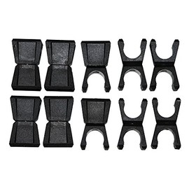 Boje Sport - Set of 10 Clip for Bars with Diameter 25 mm, Black, for Team Sports Supplies, Football Training, Hurdle Bars, Connection Clip, Joint Mount