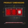 WUSHIXAN 2Pcs Triple Tail Lights 36 LED, Rectangle Vertical or