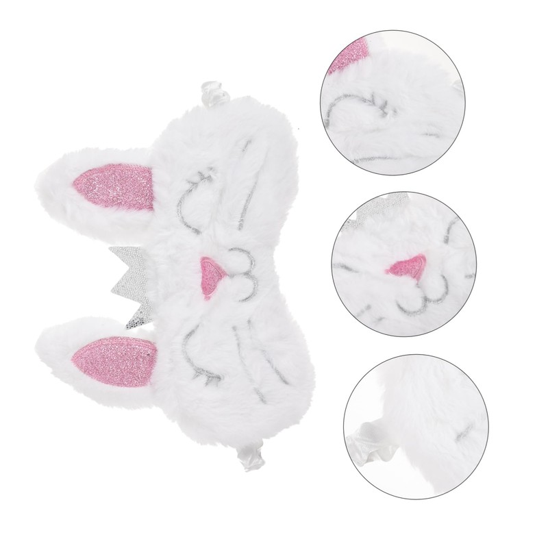 Ipetboom Sleep Mask Rabbit Design Soft Silk Eye Mask for