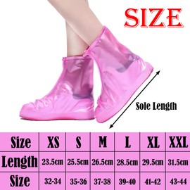 JYJLLM waterproof shoe covers shoe covers reusable waterproof，waterproof shoe cover，cycling overshoes，Suitable for school, cycling, outdoor activities, and tourism (Pink, M)