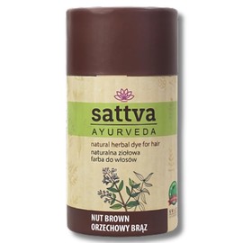 SATTVA Natural Hair Colour in Nut Brown, Double Portion, Henna Hair Colour for Allergy Sufferers, Organic Plant Hair Colour for Natural Hair Colour, Brown Hair Colour, Volume and Shine - ECOCERT