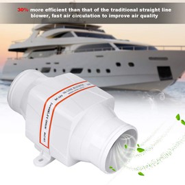 Wakects Inline Air Fan 75mm 12V 130CFM Quiet Fan Sentina in Line 3" for Yacht Caravan