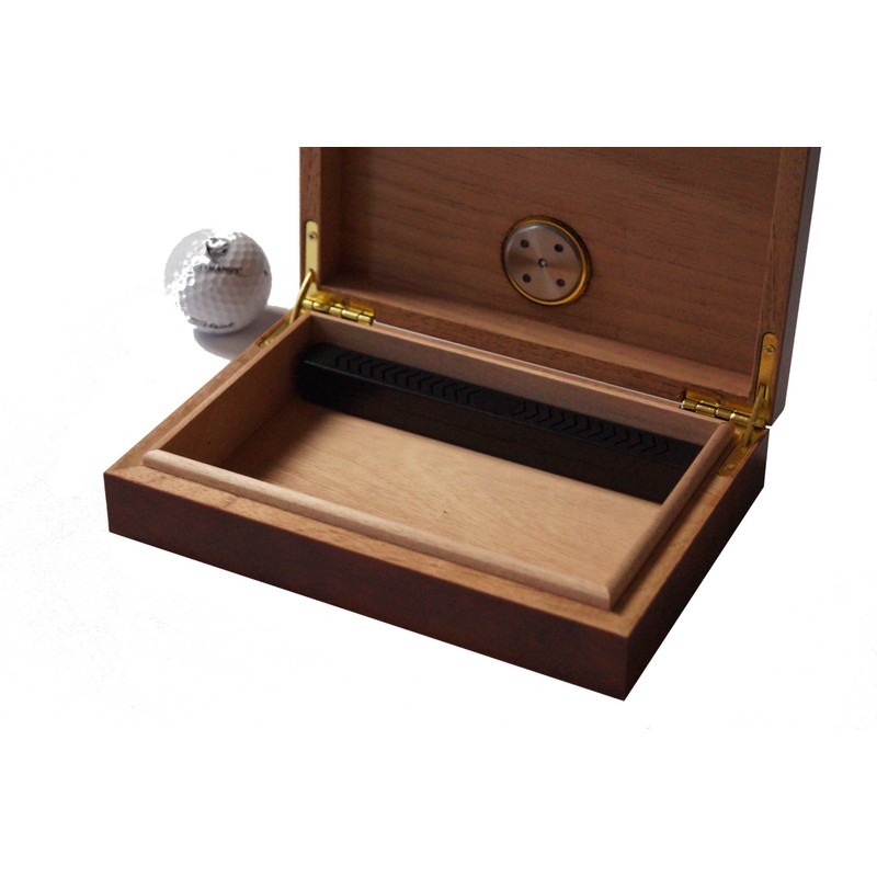 GERMANUS Portable Travel Humidor in Brown Humidor Breviary, brown, Modern
