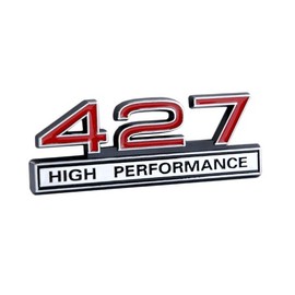 427 7.0L Engine High Performance Emblem with Chrome & Red