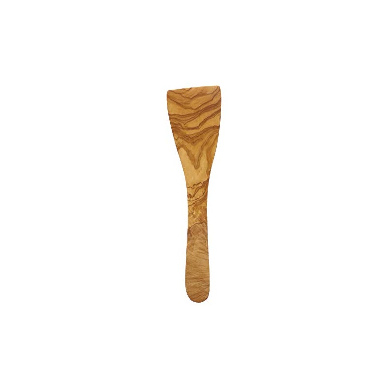 HOFMEISTER® Spatula with Curved Head and Typical Olive Wood Grain