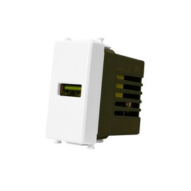 LEDLUX LL511W USB Charging Module 5V 2.1A Compatible with Vimar Plana Plate Colour White for Box 503 504 505 Quick Charge