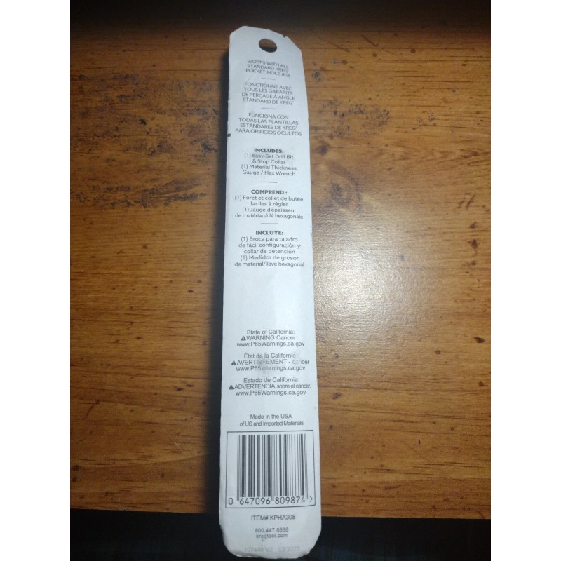 Kreg KPHA308 Easy-Set Drill Stop Set 3 pc NEW IN