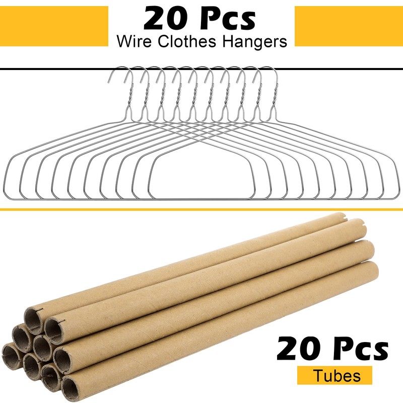 Didaey 20 Set Dry Cleaner Hangers - 18" Drapery &