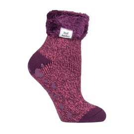 HEAT HOLDERS - Lounge Thermal Non Slip Bed Socks With Grip for Women (HHL12, 5-8 US)