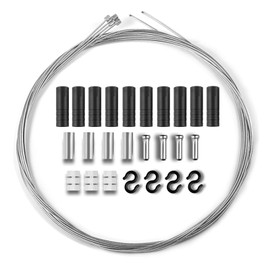 Generic 4PCS Professional Bike shifter Cable Set, Including Installation Parts, Universal for Mountain Road Bike Maintenance and Replace(red)