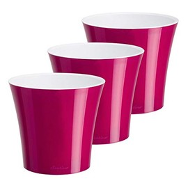 Gardenera 8.6" ARTE Self Watering Planter (Set of 3) in PURPLE/WHITE - Indoor Flower Pot for All House Plants, Flowers, Herbs, Succulents, Orchideas, Dahlias and African Violets