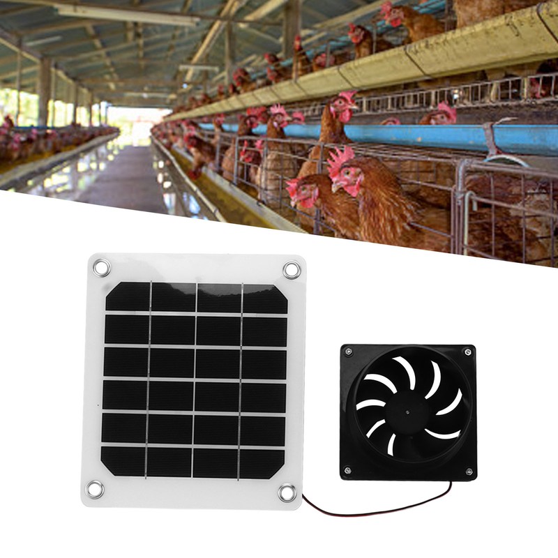 20W Solar Panel Exhaust Fan Kit with Protective Net 6