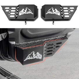 Utiiy Metal Rear Door Pockets Storage Box for 2018-2025 Jeep Wrangler JL JLU 4XE/Gladiator 4 Door Side Insert Door Bags Molle Panel Organizer for Jeep JL&JT Interior Accessories 2PCS(Rear, for JL/JT)
