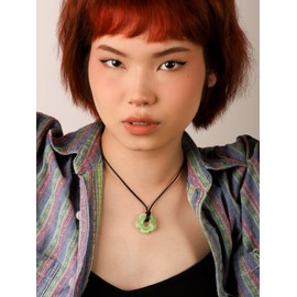 OJERRY Kawaii Cool Green Lime Flower Cord Necklace Cute Coolest Accessories Waterproof Summer Esentials Necklaces Gift for Women Trendy Stuff