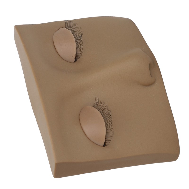 Eyelash Mannequin Practice Lash Makeup Head Practice 3 Pairs Dual