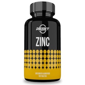 Zinc - 100 tabletas de 20mg  Citrato y Óxido de Zinc - Hechos en USA  Antioxidante  1 cápsula diaria  Suplementos Alimenticios Libres de GMO  RESET...