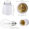 Onite GU24 to E26 Adapter, 600W 320°F Heat Resistant Socket