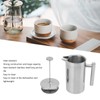 French Press Coffee Maker 304 Stainless Steel Double Wall Teapot