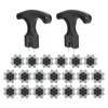Drfeify 20 Pieces Golf Shoe Spikes Non-Slip Golf Shoe Cleats