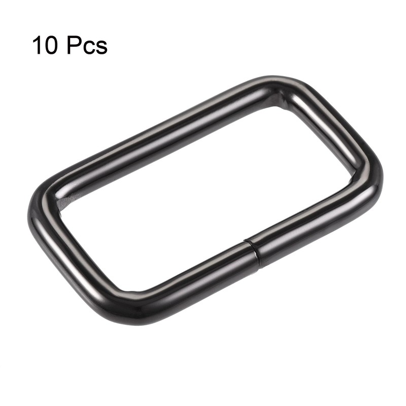 sourcing map Metal Rectangle Ring Buckles 38x20mm for Bags Belts