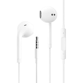 In-Ear Headphones with Microphone and Cable, Noise Cancelling, Stereo Sound, Volume Control, Universal Microphone for Clear Calls and All Devices with 3.5mm Headphones
