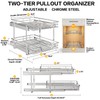 QUYUWU 2-Tier Kitchen Cabinet Pull Out Cabinet Organizer,Shelf and Drawer