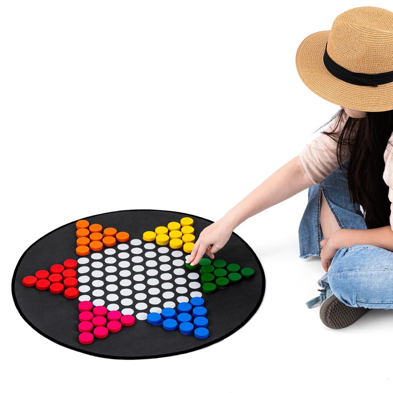 WinnerWhy 26 Inch Large Chinese Checkers Board Game with Checkerboard