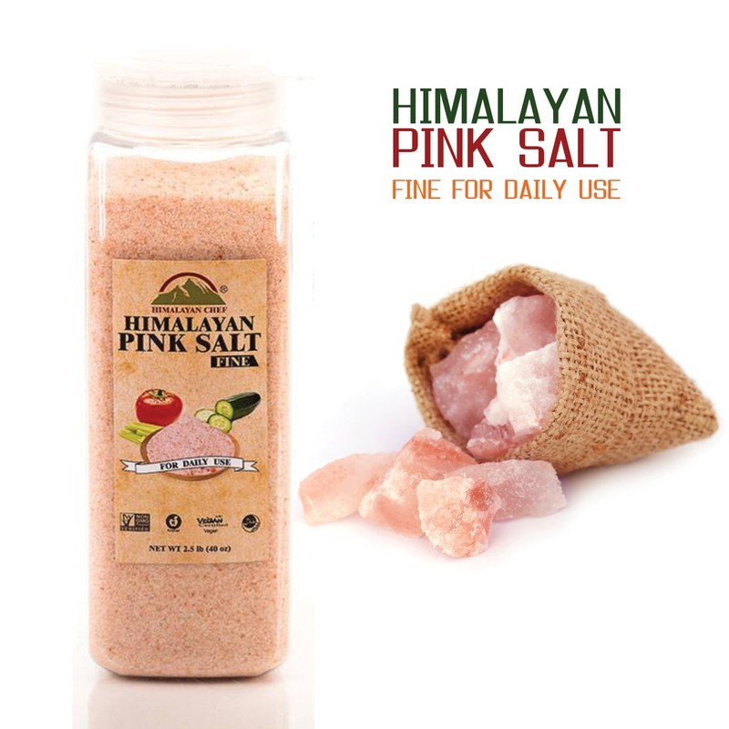 Himalayan Chef Himalayan Pure Pink Salt - Natural Fine Salt,