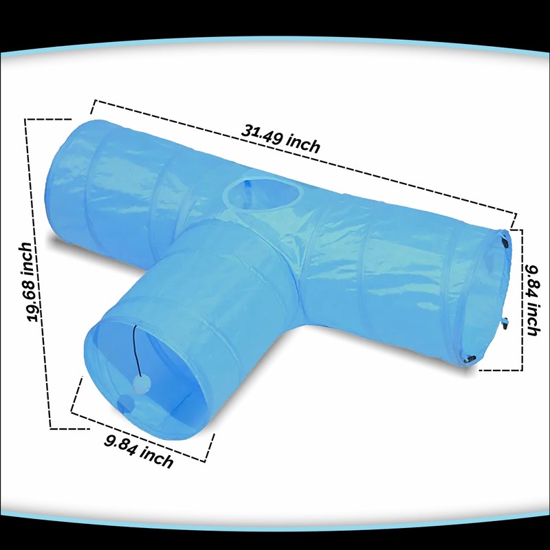 PetBuds 3-Way Collapsible Cat Tunnel Toy, Interactive Cat Tunnel for