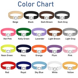 Falari Womens Stretch Belt Adjustable Web Belt Metal Buckle All Occasion Dress Belt - Pink