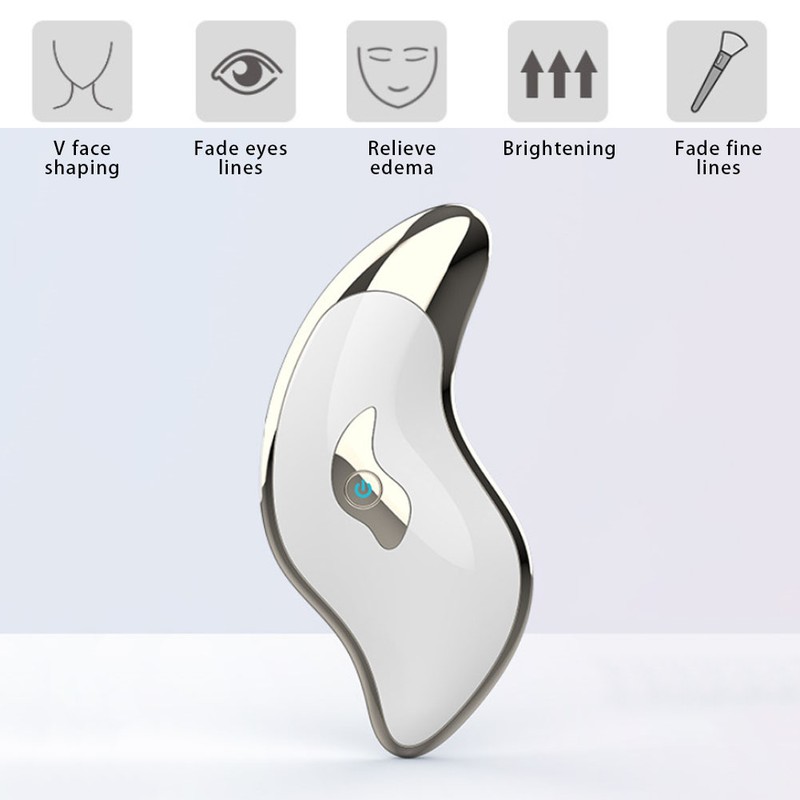 Microcurrent Electric Facial Scraper Massager Face Lifting Firming Beauty Scraping