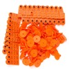 ANCLLO 100 Pack Pig Ear Tags Orange Medium Plastic Livestock