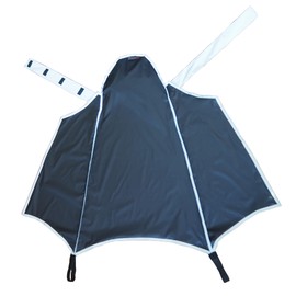 Drachenhaut 2-in-1 Cyclist Rain Cover (Black with Reflective Detailing, Plus Size)