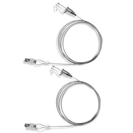 Augsion Picture Rail, Load Capacity Approx. 88.2 lbs (40 kg), Includes Free Bracket, Diameter 0.06 inch (1.5 mm) (Total Length: 6.5 ft (2.0 m), Set of 2, Stainless Steel Wire, Hanging Bracket, For