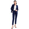 Marycrafts Women's Professional Stand Up Collar Blazer Pant Suits 2