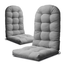 YEFU Adirondack Chair Cushion, Rocking Chair Cushions high Back, Thickened Patio Chair pad for Indoor and Outdoor, 49x20x5 inch, Gray, 2-Pack